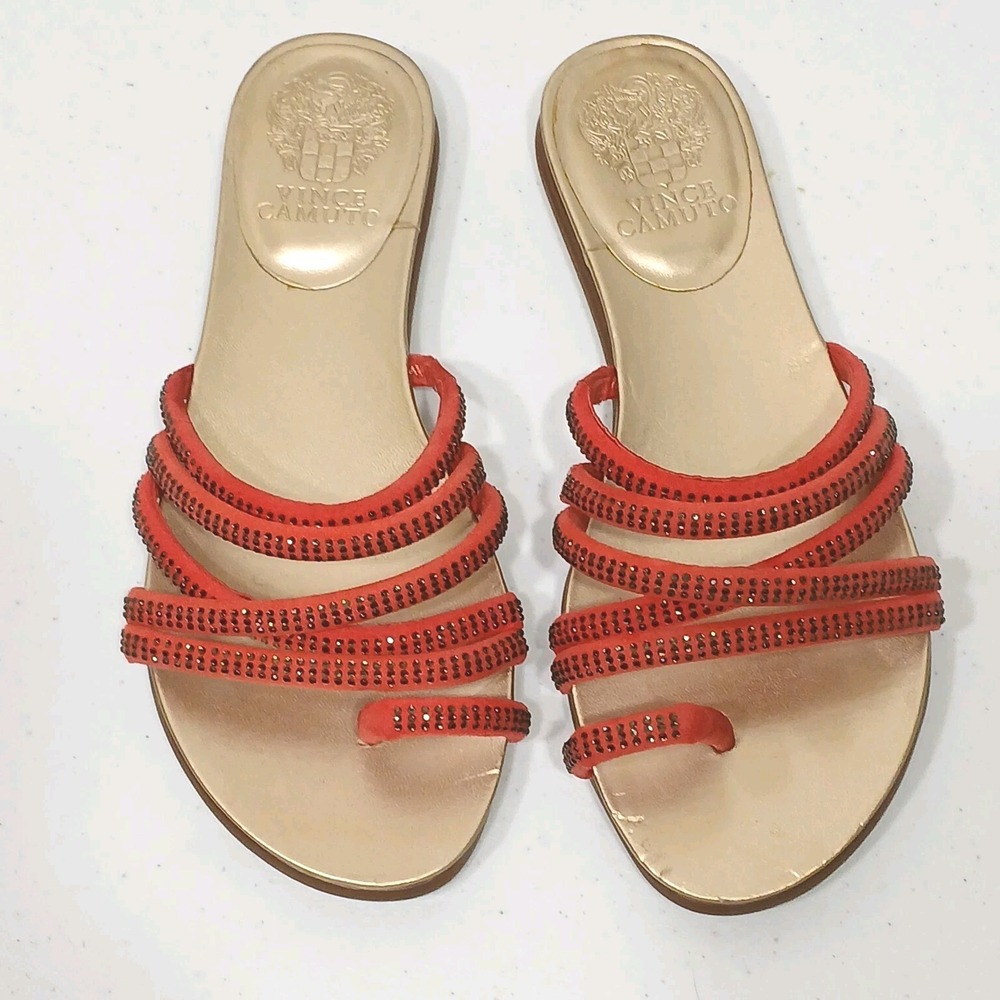 Vince Camuto Ezzina Coral‎ Rose Womens Flat Strappy Sandals Size 6M